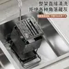 Estante de almacenamiento de cuchillos de cocina transfronterizo, soporte para cuchillos angulado estilo encimera, estante de cuchillos multifuncional de acero al carbono con drenaje, al por mayor
