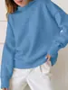 Sudadera de manga larga lisa de color sólido, versátil, moda otoño e invierno, transfronteriza europea y americana de Amazon 2025