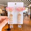 Traje de tocado infantil de estilo chino para niñas, horquilla Hanfu, horquilla de estilo antiguo, sacudida de paso, accesorios para el cabello de mariposa con borla súper hada