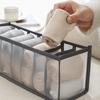 Ropa pantalones bolsa de almacenamiento caja de almacenamiento caja con compartimentos ropa bolsa separada armario doméstico ropa interior organizada por capas malla