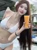 Traje de Baño de Alta Gama para Mujer con Cubierta Transparente, Falda Larga, Bikini, Tres Piezas Sexy de Espalda Descubierta, Estilo Resort, Ropa de Baño para Aguas Termales