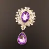 Estilo Broche - Gota de Agua Aleación Placa de Flor Accesorios de Diamante Accesorios para Ropa Accesorios de Pedrería Placa de Flor de Aleación DIY Hebilla de Diamante