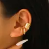Arete de Cuff de Cinco Elementos, Pendientes Únicos de Nicho Retro, Lujo Ligero, Sensación de Alta Gama, Pendientes Elegantes de Diseño Minimalista para Mujer