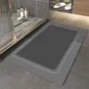 Tapete de Chão Moderno Minimalista de Terra de Diatomáceas para Banheiro Lavabo Entrada Absorvente de Água Antiderrapante Secagem Rápida Tapete para Banheiro Chuveiro Tapete para Pés