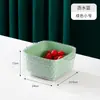 Cesta de Drenaje Engrosada de Doble Capa para Hogar, Cocina, Sala de Estar, Cesta de Drenaje de Doble Capa, con Doble Asa, Resistente a Caídas, Plato para Filtrar Agua, Recipiente para Frutas