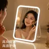 Espejo de Maquillaje LED con Luz, Espejo de Regalo Transfronterizo, Espejo de Escritorio Plegable con Luz Suplementaria, Espejo de Tocador para Dormitorio de Estudiantes
