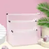 Bolsa de Archivo Tridimensional Transparente de Plástico Documentos de Oficina Recibos Exámenes de Estudiantes Bolsa con Cierre Bolsa de Almacenamiento A4A5