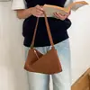 Bolso Retro de Gamuza Transfronterizo Moda Bolso Pequeño Cuadrado de Mano Otoño e Invierno Nuevo de Moda Estampado de Leopardo Bolso de Hombro para Debajo del Brazo para Mujer