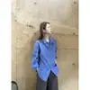 Colección Estrella Roja: Camisa Azul para Mujer, Nuevo Top Estilo Francés Otoño 2026, Elegante y Sofisticada Camisa de Manga Larga, Absolutamente Impresionante