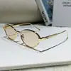 Nuevas Gafas de Sol Metálicas Ovaladas de Moda Estilo Influencer Europeas y Americanas Transfronterizas Más Vendidas Gafas de Sol con Protección UV