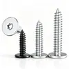 Tornillo autorroscante de acero inoxidable 304 cabeza plana grande tipo ciruela cabeza delgada tipo estrella CA punta aguda cola puntiaguda para madera M2M3M4M5