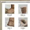 Botas Altas Xshx|Zapatos Familiares para Niñas Adultas Suela Engrosada Cálida Antideslizante Cuello Lateral Plegable