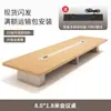Mesa de recepção e conferência simples com padrão de madeira conjunto de mesa e cadeiras de escritório para negociação mesa de conferência com painel mesa longa mesa moderna