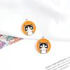 DIY Acessórios de Jóias Artesanais Liga Divertida Animação Dos Desenhos Animados Rodada Pingente Brincos Brincos Acessórios Material