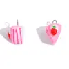 Accesorios para Joyería DIY Pastel de Capas de Fresa Crema Imitación Colgante de Resina Collar Pulsera Encanto Venta Caliente Transfronteriza