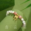 Pulsera de Plata de Ley S925 Mariposa para Mujer, Nueva Pulsera de Perlas de Imitación Estilo Chino, Joyería de Diseño de Nicho de Gama Alta Regalo