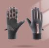 Guantes de Terciopelo Cálidos con Etiqueta Vertical para Hombres y Mujeres en Invierno con Forro de Terciopelo, Cortavientos, Tacto Cálido, Guantes para Ciclismo y Conducir con Pantalla Táctil