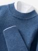 Suéter de cachemira de montaña nuevo de otoño e invierno para hombre, camisa de punto de lana de base plana con cuello alto medio engrosado de 7 pines y talla grande