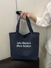 Bolsa de Tote Bordada con Letra Simple y Elegante para Mujer 2025 Nueva Gran Capacidad Casual Versátil Bolso de Mano para Viajes al Trabajo Bolso de Hombro