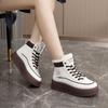Zapatos de Algodón Cálidos de Corte Medio con Bloques de Color, Estilo Coreano de Invierno, Forrados de Polar para Estudiantes, Botas de Nieve Casuales Simples Kt28112024 Personalizadas