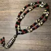 Collar de cuentas de diente de ágata viejo, diente de tigre amarillo, hilo de alto aceite, diez mil palabras, tres ojos, Loto, instrumento maestro, collar de cuentas de nueve ojos