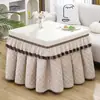 Capa de fogão elétrico à prova d'água anti-queimadura capa de mesa de fogo capa retangular nova capa acolchoada com forro de lã capa de colcha para rack de fogo de mesa de centro inverno