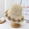 Sombrero de Paja Tejido a Mano para Vacaciones de Verano, Playa, con Ala Grande, Protector Solar, Anti-ultravioleta, para Sombra Facial, Moda para Mujer