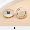 Botões Redondos com Pé Alto e Acabamento Dourado com Gota de Óleo para Decoração, Adequados para Tricô, Casacos e Suéteres, Botões de Moda Feminina