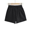 Pantalones casuales de tres agujas y cinco hilos para chica hot europea y americana, para mujer 2023, cintura elástica, versátiles, de pierna ancha, adelgazantes, línea A, pantalones deportivos