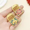 Promoção Quente Estilo Ins Pingente Método Antigo Ouro Caractere Fu Cadeado da Longevidade Pingente de Ábaco Dourado DIY Estilo Chinês Acessórios de Joias Feitos à Mão