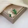 Broche Transfronterizo Nuevo de Alta Gama Lazo Insecto Flor Femenino Anti-Exposición Fijo Ropa Versátil Corsage