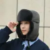 Chapéu Lei Feng de Inverno para Homens, À Prova de Vento para Exterior, Forrado com Lã, Espessado, À Prova de Frio, Chapéu Quente para Ciclismo e Esqui no Norte, Chapéu de Algodão com Proteção para as Orelhas