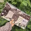 Meias esportivas de algodão para mulheres, trama de mil pés, comprimento até o meio da panturrilha, tricô à máquina integrado, meias de algodão, cor sistema Maillard café com leite de moca, 26 Outono/Inverno