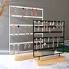 Em Estoque Suporte de Exibição de Joias de Metal Seis Camadas de Luxo Leve, Cabide de Brincos Multicamadas, Rack de Joias Dedicado para Barraca de Mercado Noturno e Transmissão ao Vivo