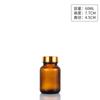 Botella de Vidrio a Prueba de Luz para Empaque de Cordyceps, Lista para Usar, Transparente, Tipo Cápsula, Fabricante de Sub-Embotellado, Marrón