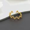Anillo de Onda de Perlas Redondas Creativo Estilo Coreano INS para Mujer Simple Distintivo Geométrico Anillo Abierto de Perlas Gladish Joyería