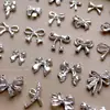 Acessórios Populares Transfronteiriços para Nail Art Laço Branco K, Fitas Versáteis Tridimensionais de Gravata Borboleta de Metal Peças para Decoração de Unhas DIY
