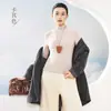 Camisa básica de gola alta para outono e inverno para mulheres, corte justo, versátil, roupa quente, camisa básica de lã Meiyabi, forrada com fleece, camisa de outono antibacteriana