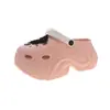 Calzado Exterior Grueso de Dibujos Animados con Suela Gruesa Zapatos Cueva Tacón Súper Alto para Mujer 9.5CM Vestido de Verano Chanclas Baotou de Playa