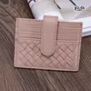 Cartera de Tarjetas Tejida Ultra Delgada de Moda Color Sólido Ranura para Tarjeta de Identificación Portafolio Ranura para ID Almacenamiento Bolsa Pequeña Portafolio de Tarjetas Portátil