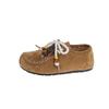 Sapatos Birkenstock Estilo Floresta Retrô Bico Fechado Solado Grosso 2025 Novo Moda Casual Slip-On com Contas Sapatos Biscoito