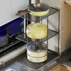 Estante de Almacenamiento Debajo del Fregadero Divisor de Estante de Gabinete Estante para Ollas de Cocina Almacenamiento de Vajilla Mesa de Cocina Estante Separador de Ollas Debajo del Fregadero