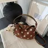 Bolso de lunares retro de gran capacidad transfronterizo, bolso tote moderno y lujoso, adecuado para el uso diario, bolso de hombro o bolso cruzado simple