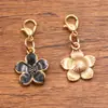 Accesorios de joyería de aleación multicolor y multiestilo, dijes colgantes de esmalte dorado KC, colgantes de flor, corazón, pentagrama y chile
