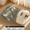 Saco de dormir tipo nido de gato cálido y engrosado de invierno, nido cerrado tipo madriguera para gatitos, artículos para mascotas, superventas transfronterizo