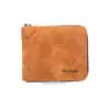 Nueva cartera de hombre, moda, cartera esmerilada de gran capacidad, bolsa con cremallera, monedero, cartera corta de hombre