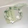Pulsera Antigua Verde Estilo Chino Qingqing Ziqin de Nuevo Estilo, Joyería Retro de Estilo Nacional, Diseño de Nicho Mariposa