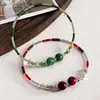 Collar de perlas de agua dulce con piedra cruda color pino transfronterizo europeo y americano, cadena de clavícula vintage de alta gama, accesorio simple y elegante para mujer