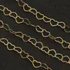 Bestseller transfronterizo: Cadena hecha a mano con forma de corazón de alambre plano multiespecificación, acero inoxidable DIY para collar, pulsera, accesorio de ropa