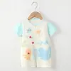 Ropa de una pieza para bebé recién nacido verano mameluco de manga corta 0 ropa de verano para bebé niña niño 1 año 6 delgado 3 meses algodón puro